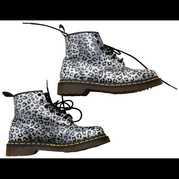 leopard doc martens boots